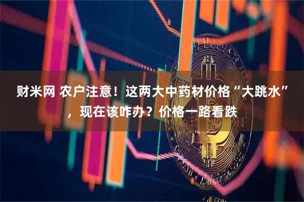 财米网 农户注意！这两大中药材价格“大跳水”，现在该咋办？价格一路看跌