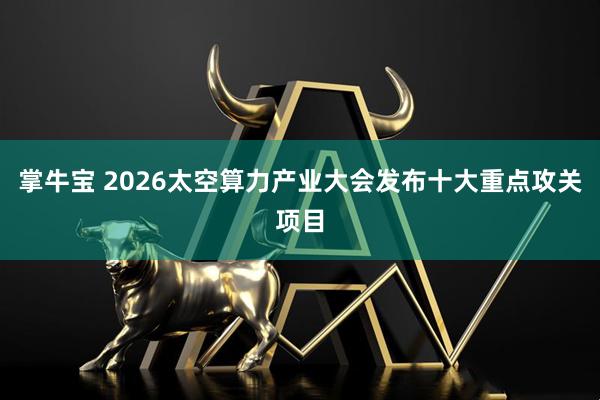 掌牛宝 2026太空算力产业大会发布十大重点攻关项目