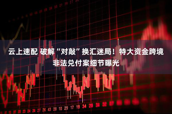 云上速配 破解“对敲”换汇迷局！特大资金跨境非法兑付案细节曝光